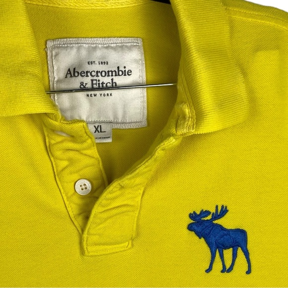 Abercrombie & Fitch Exploded Icon Muscle Mesh Polo Shirt XL Big Moose - Picture 11 of 11